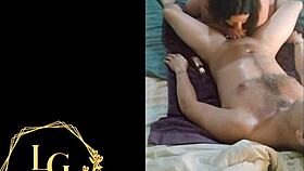 Chubby mother-in-law passionately sucks and swallows my cum.