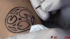 big tit babe mara martinez gets inked then pounded deep 😈