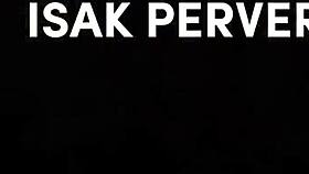 Latino watches gay porn masturbating huge cock