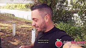 big ass babe relaxes by the autobahn