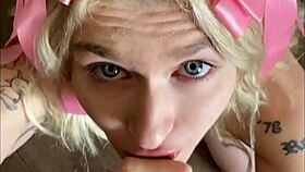 emma rosie gives a hot blowjob hookup.