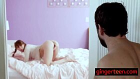 Tiny Petite 18+ Redhead Gets Her Tight Pussy Pounded by Stepfather