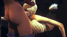 Tahle mladá 18+ liška ve furry yaoi hentai cucá dva futanari koksy. Bere si všechno sperma do huby jako profík!