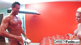 Nick Manning Fucks Tattooed Pornstar Christy with Big Tits and Blowjob