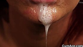 Flirty Peach Gets Cumshot On Her Face Swallowing All The Cream