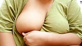 my friend's wife flashing her sexy boobs, can't look away! 😍