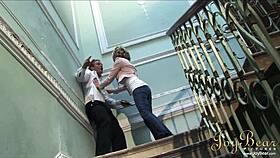 naughty blonde paige ashley sucks cock bends over for doggystyle