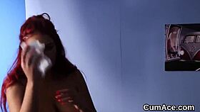 Flirty Peach Gets Cumshot On Her Face Swallowing All The Cream