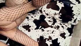 Sexwife in stockings rides and gets anal assfucking from fans