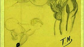 Vintage erotic drawings from retro comics