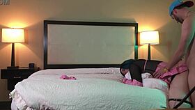 Ts In Chastity Enjoys A Doggystyle Encounter