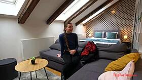 Story of cum inside girl with european braided hairstyle