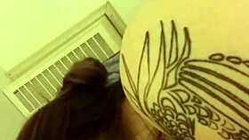 In this homemade scene, a big ass gets oral attention and deepthroat action