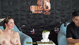 blonde pornstar sara sucks fan's monster cock after hot interview