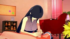 Naruto Hentai - Naruto X Hinata Handjob Boobjob & Fuck With Cum Inside!