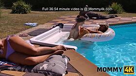 Mature European Cougar Mommy with Big Natural Tits and Shaved Pussy Does Outdoor Activities Again