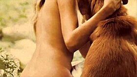 in vintage times, taboo pussy and pooch in doggystyle with hairy tits