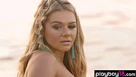 Tahlia Paris Strips Sensually at Beach in French Style