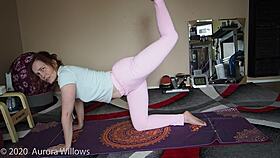 Yoga Lesson with Brunette MILF Instructor