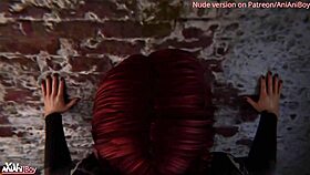 black widow's wild sex adventures with 3some and creampie in POV 😈