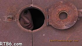 Sloppy blowjob sucking in bondage with european couple! 😏🔗