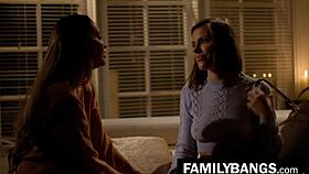 Stepsisters enjoy a romantic night after breaking up with boyfriends.