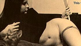 in vintage times, taboo pussy and pooch in doggystyle with hairy tits
