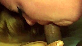 White Girl's Passionate Blowjob