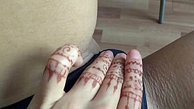 orgasm explodes with panties stuffed in pussy!