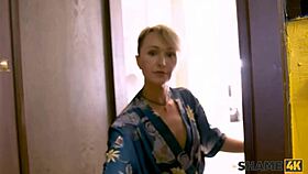 I can't resist this sexy MILF, time to stop fantasizing and suck in kitchen!