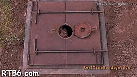 Sloppy blowjob sucking in bondage with european couple! 😏🔗