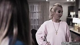 The young girl tells her mother-in-law, No, you can't fuck the lesbian out of me.