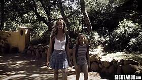 sicktaboo com - teen lesbian chicks haley reed and coco lovelock sucked guys big hard dick with muff diving blowjob lick ass