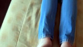 stepson cums on her big latina ass while she rests