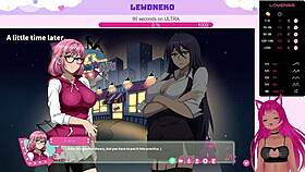 Lewdneko plays futa dick game 😏