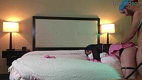 Ts In Chastity Enjoys A Doggystyle Encounter