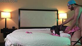 Ts In Chastity Enjoys A Doggystyle Encounter