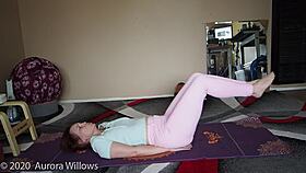 Yoga Lesson with Brunette MILF Instructor