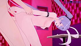 hatsune miku dives into rabbit hole for intense hentai creampie