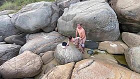 Petite teen 18+ with tight pussy takes monster cock outdoor in Curitiba