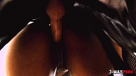 Three way scene with ebony and syren