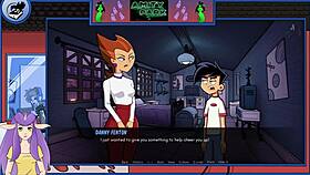 does danny phantom redux part 43 feature a redhead milf with big tits in hentai monster action?