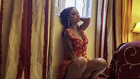 Monika Fox squirts hard from driver's touch!