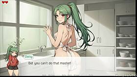 big cock thigh job in the kitchen!