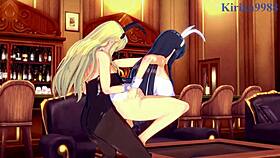 Ikaruga and Katsuragi bunny girl intense futanari sex 😈