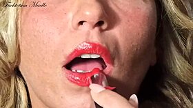 french blonde with shaved small tits gives extreme lips joi, dirty talk, then anal and pussy play.