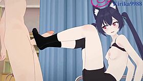 Yozakura Kirara and Kuromi Serika dive into intense creampie action in Blue Archive hentai.