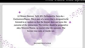 In this femdom session, she denies your orgasm with jerk instructions.