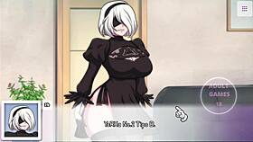 Waifuhub 2B Naked In Anime Dating Game