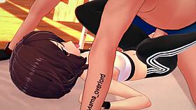 megumin in sportswear gets hot for adult hentai 3d fucking